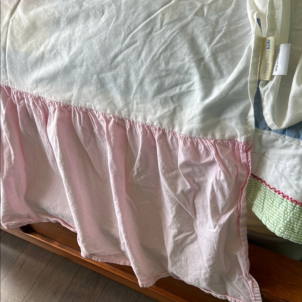 Pottery Barn Kids Pink and White Fabric